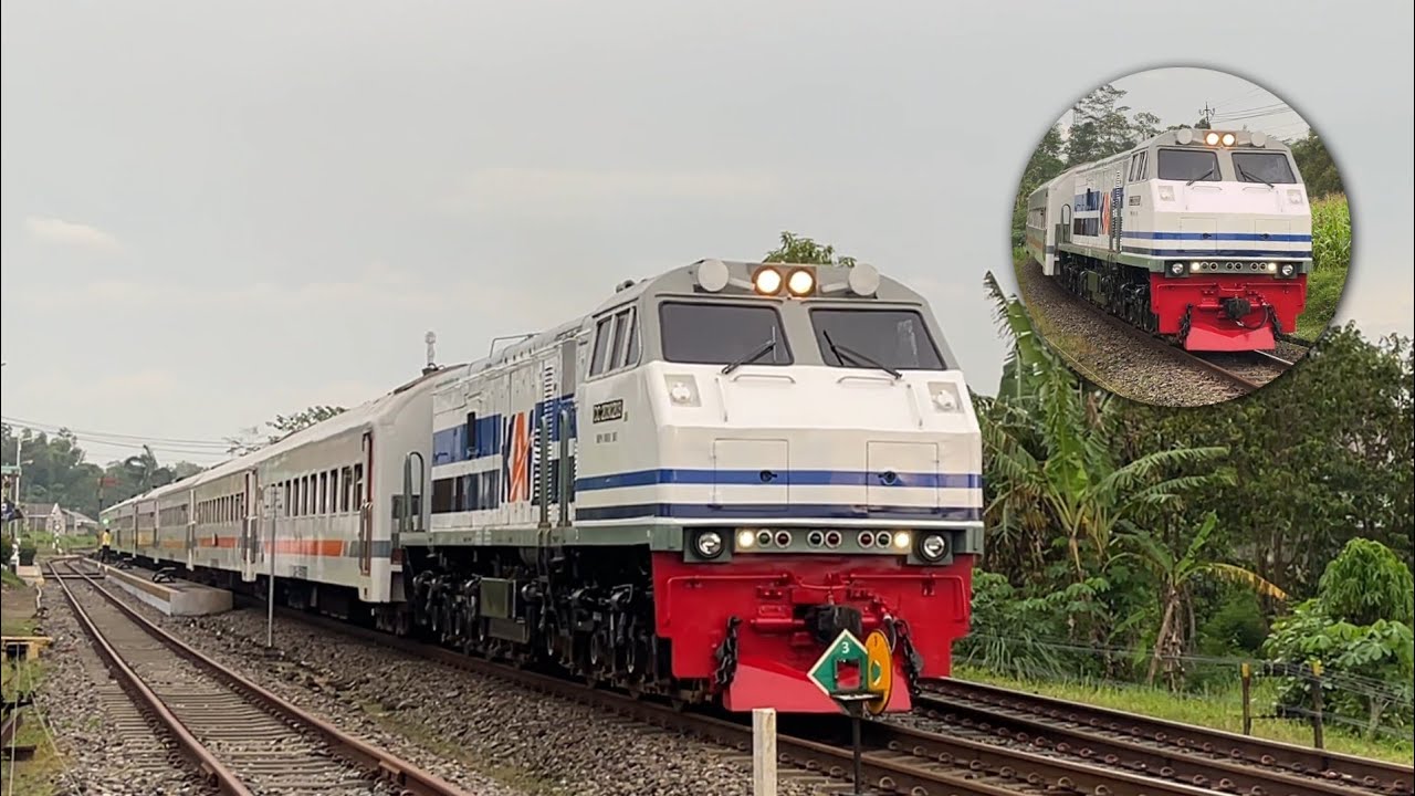 KA PENATARAN KEMBALI DITARIK LOKOMOTIF VIRAL CC 203 02 03 SDT BERLIVERY WNB DUA GARIS BIRU JUMBO‼️