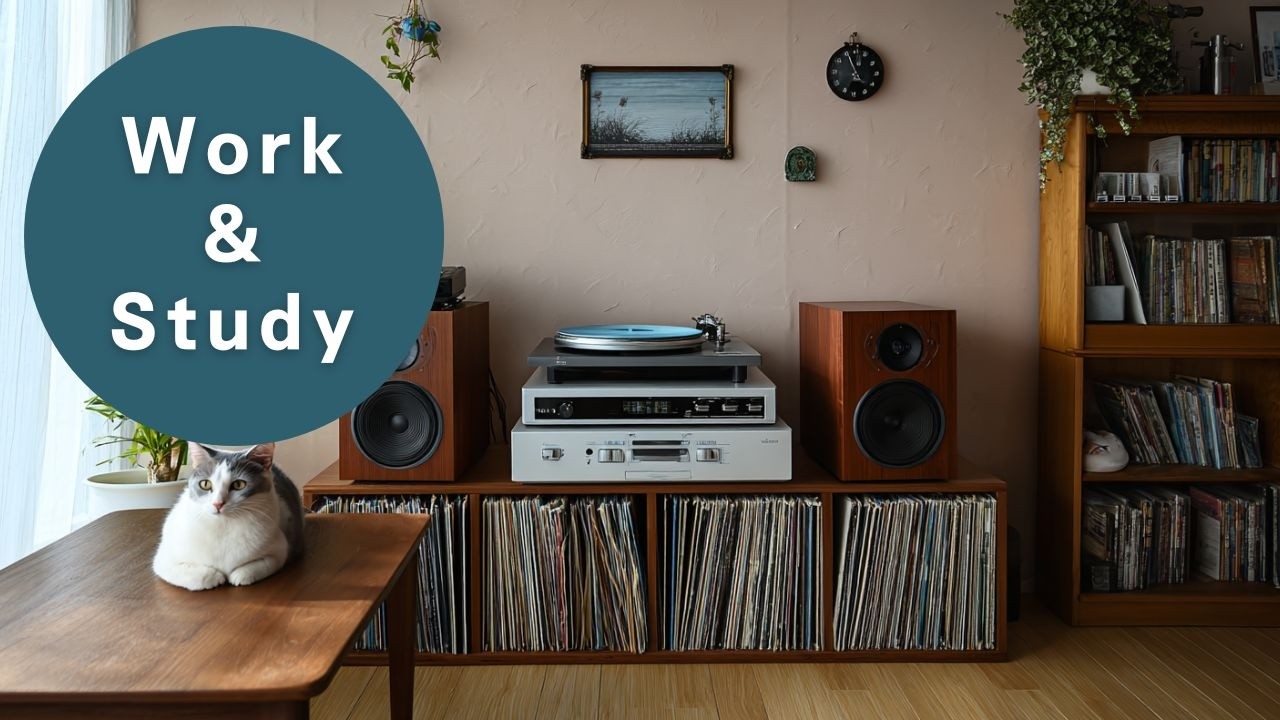 【Work】Steady Workflow Beats｜Cat｜Lofi Chill BGM｜1Hour（勉強用・作業用）