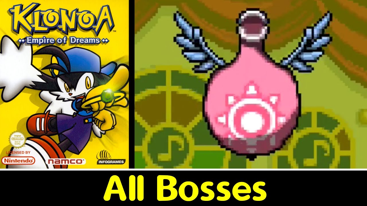 Klonoa: Empire of Dreams - All Bosses (GBA)