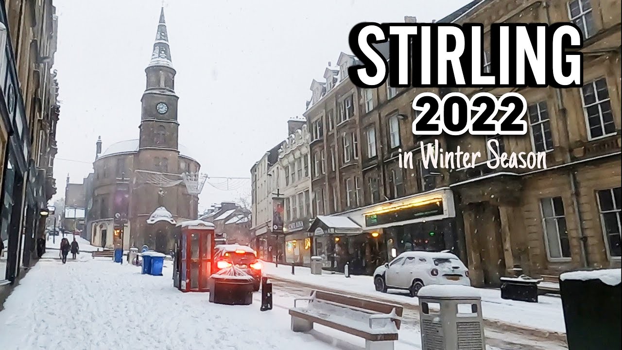 Snowy Winter Walk in Stirling, Scotland - Winter 2022