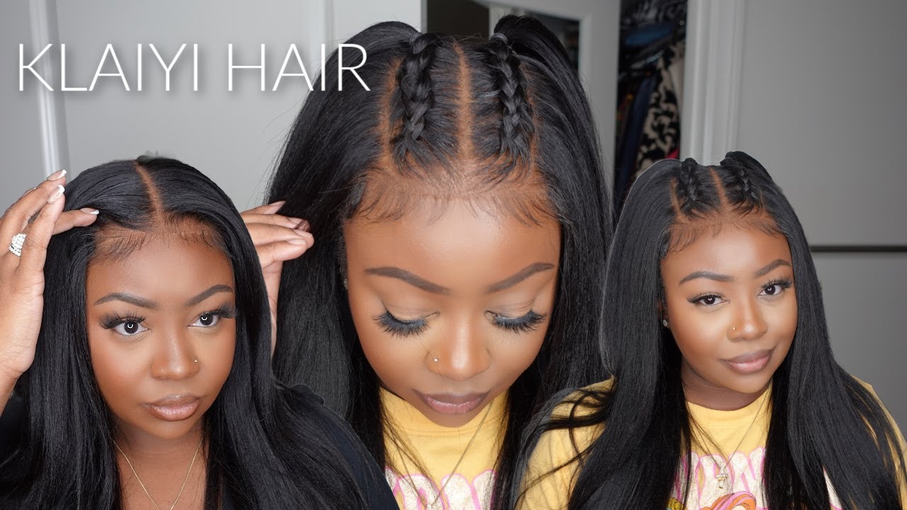 MUST WATCH🔥5x5 HD YAKI STRAIGHT WIG 10 MINUTE GLUELESS INSTALL! BLEND INTO SKINS! | KLAIYI HAIR