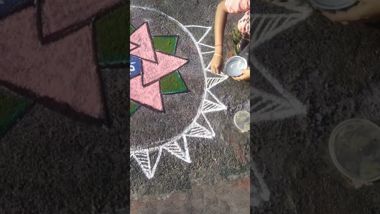 ||Margalzhi Kolam|| ||Rangoli|| ||Star|| ||3 D Kolam|| ||With Triangles||