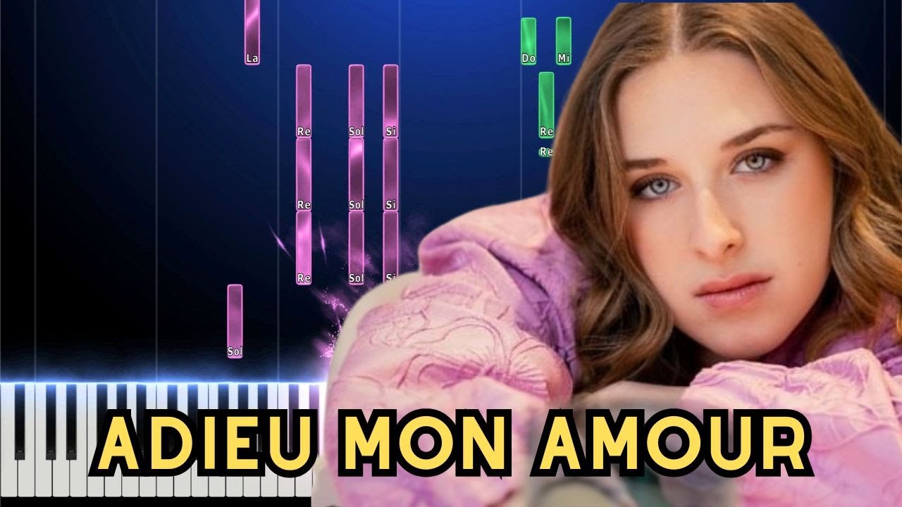 Helena Adieu mon amour - Piano Cover Tutorial Karaoké Paroles