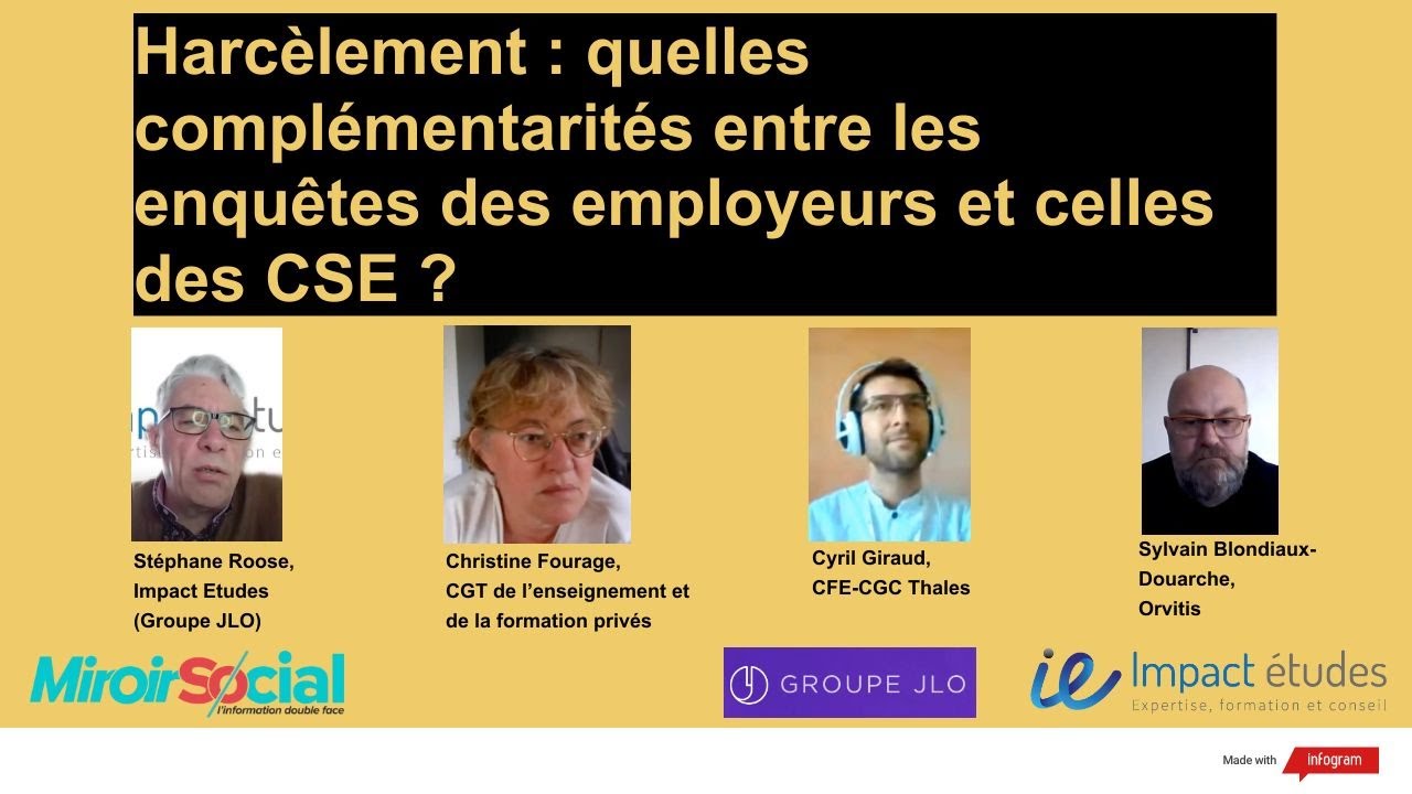 Harcèlement : quelle complémentarité entre les enquêtes des employeurs et celles des CSE ?