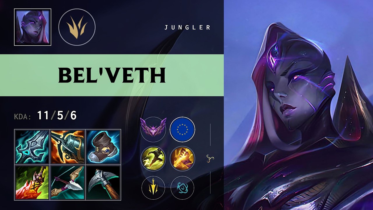 Bel'Veth Jungle vs Lee Sin (HMB Carnage) - EUW Master Patch 26.15