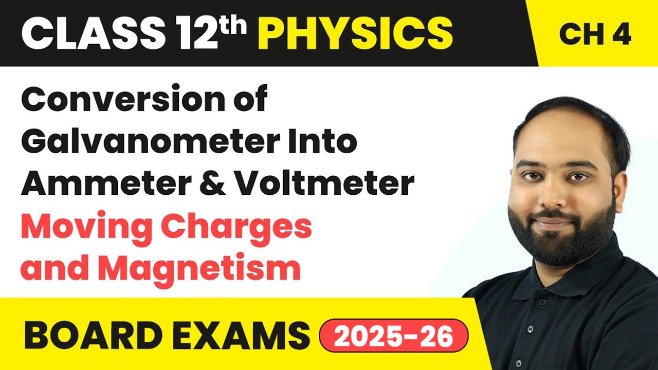 Conversion of Galvanometer Into Ammeter & Voltmeter | Class 12 Physics Chapter 4 | CBSE 2025-26
