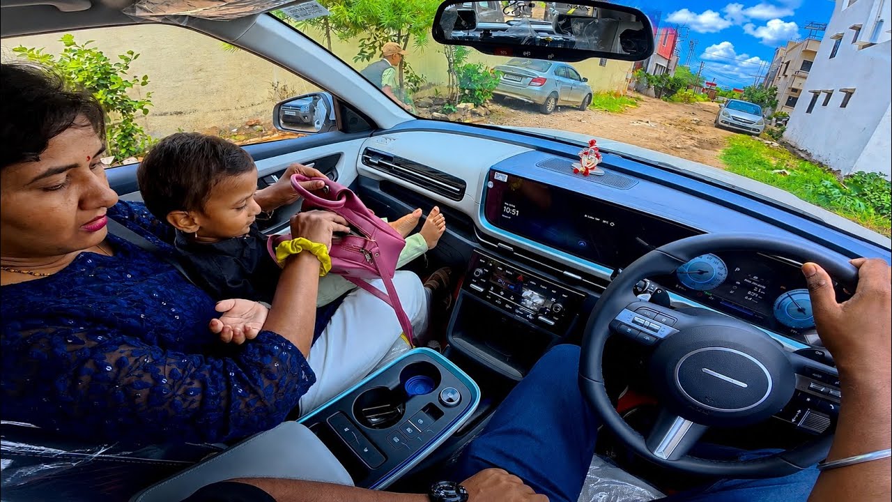 ASMR Hyundai Creta EV 4K POV Drive in Latur Traffic to Drop My Wife
