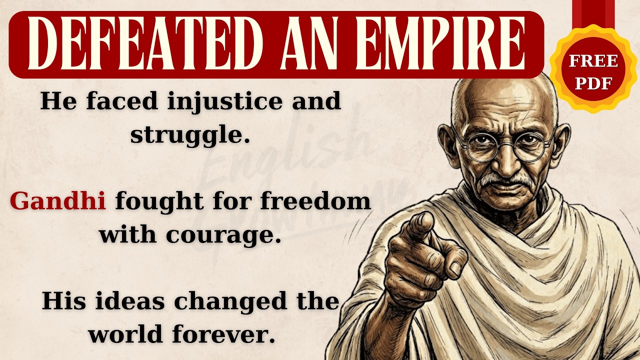 Story of Mahatma Gandhi | Learn English Through Story | English Fluency Practice
