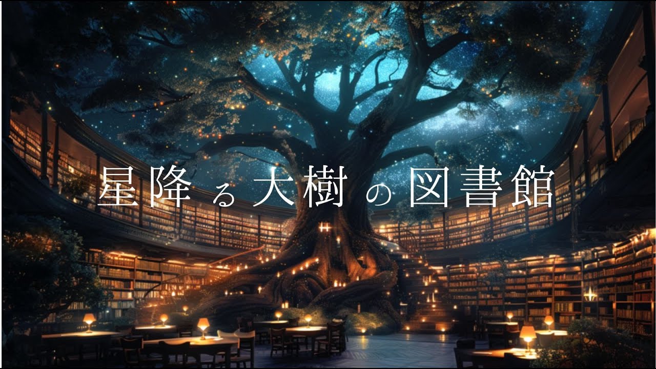 【夜のBGM】星降る大樹の図書館| Relaxing Piano BGM