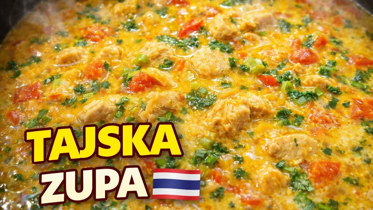 Tajska zupa z kurczakiem i makaronem ryżowym | MajkelGotuje