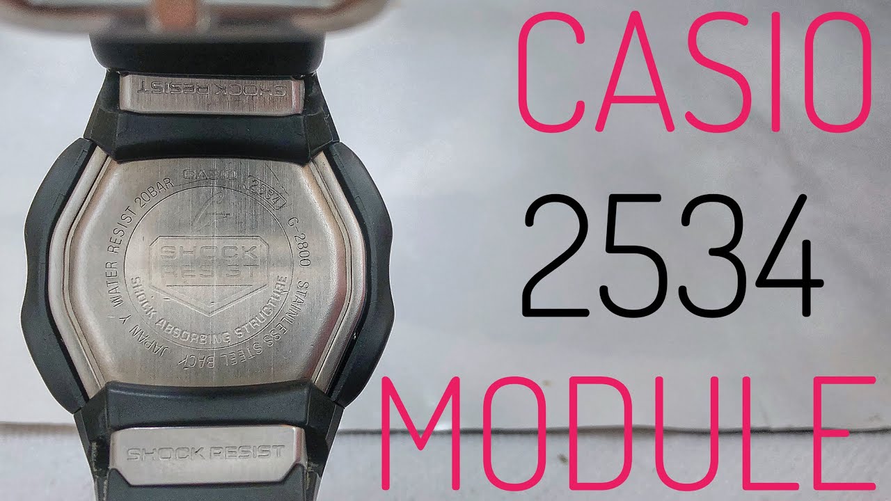 Модуль CASIO 2534 | Тестовый экран серии G-2800, настройка часов, демонстрация функций.