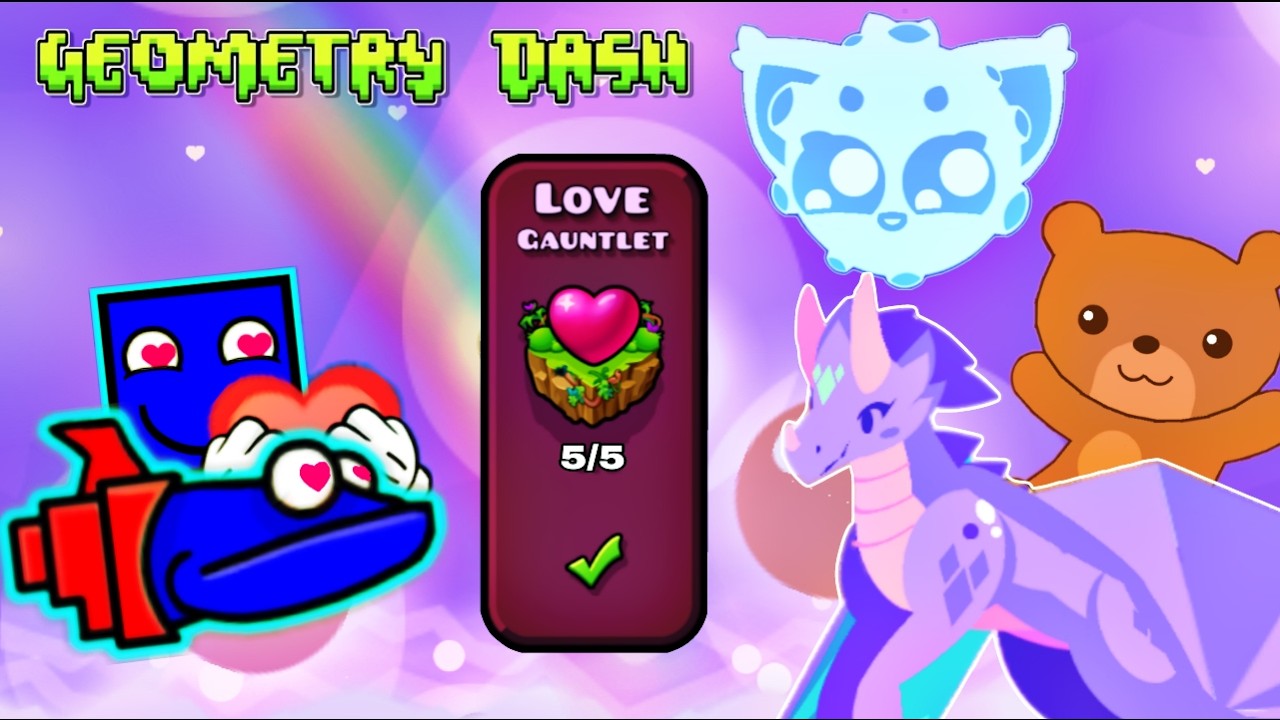 Прохожу Love Gauntlet в Geometry Dash