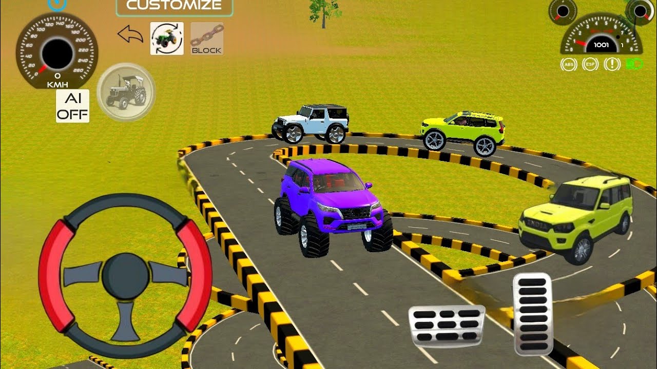 Drive fourtuner 4×4 and thar Eco ramp Challenge #gaming #thar #fourtuner #indianvehiclessimulator3d 