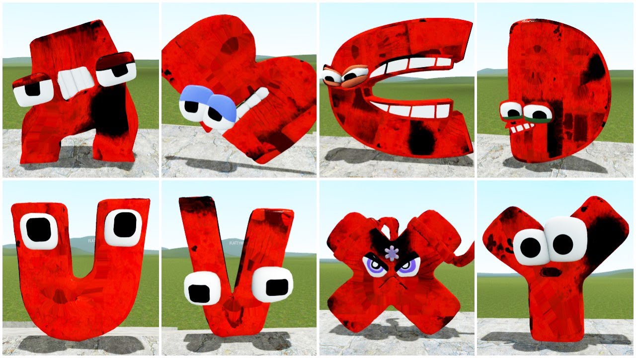 ALL NEW RED BLOOD ALPHABET LORE (A-Z) FAMILY in Garry's Mod
