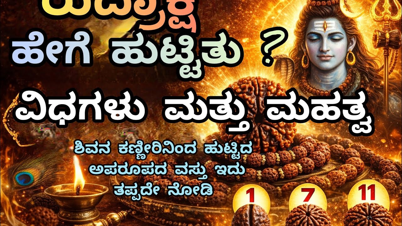 ಒಂದು ಮಣಿ ಸಾವಿರ ಸಮಸ್ಯೆಗಳಿಗೆ ಪರಿಹಾರ!🔱ಧರಿಸಿದರೆ ಏನು ಆಗುತ್ತೆ?ವಿಜ್ಞಾನ+ಶಿವ ರಹಸ್ಯ🔱ಶಿವನ ಕಣ್ಣೀರು ಈ ರುದ್ರಾಕ್ಷಿ!
