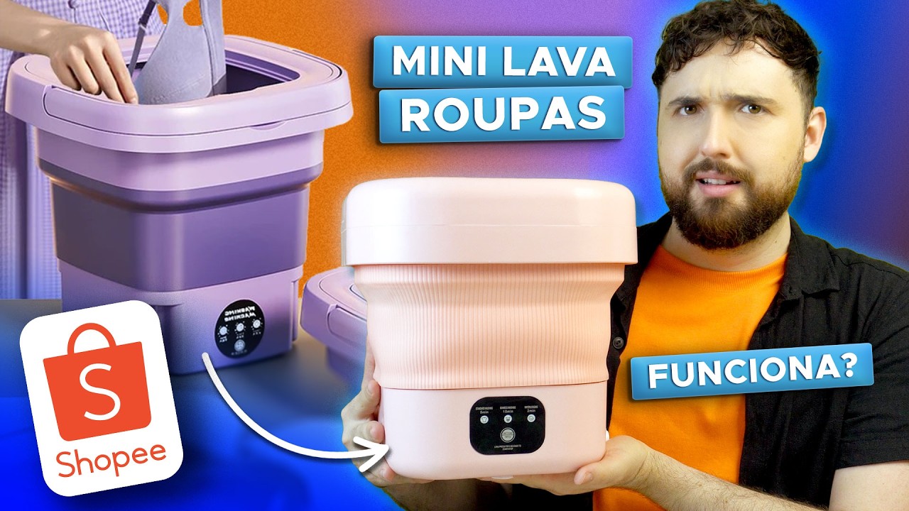 😱 COMPRAS DA SHOPEE PARA COZINHA | Testei Mini Máquina de Lavar Roupas | Vale a Pena?