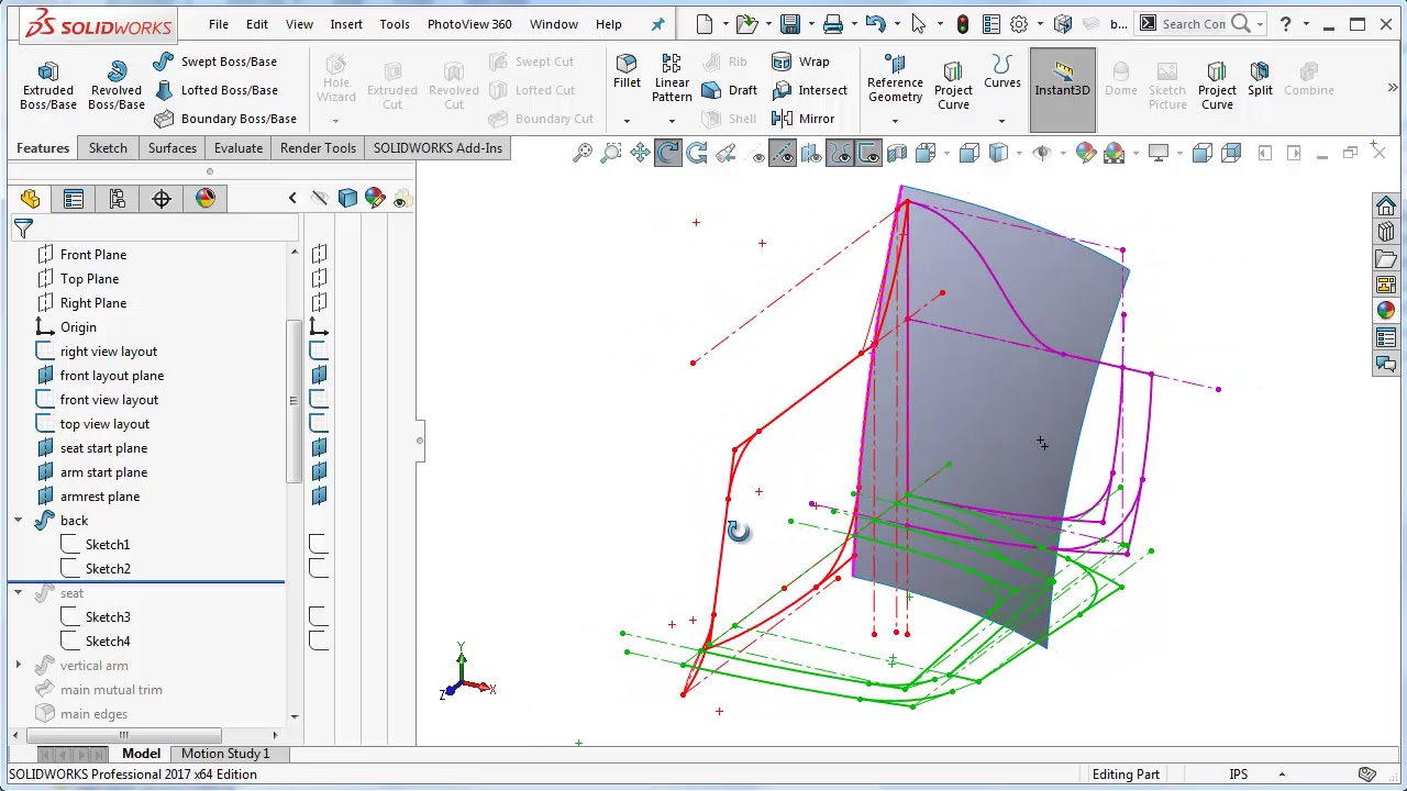 DSID136, Solidworks Project, Eames Armchair
