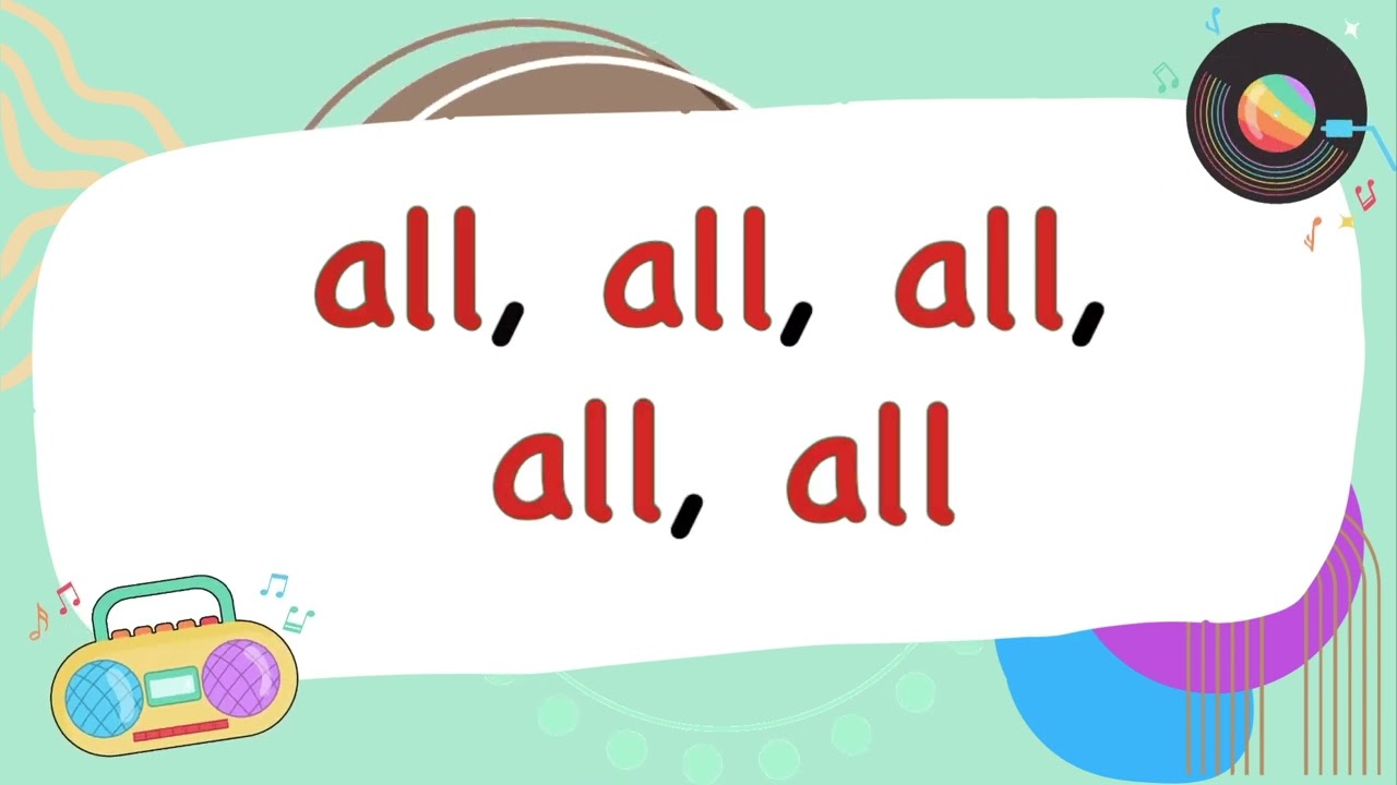 Tricky Word ALL | Karaoke | Easy Sing-Along Music for Classroom Use
