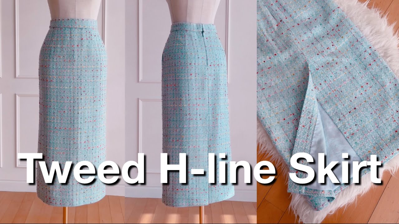 Tweed pencil skirt making / 주머니, 겹트임, 막힌 안감/ 스커트 만드는 전과정