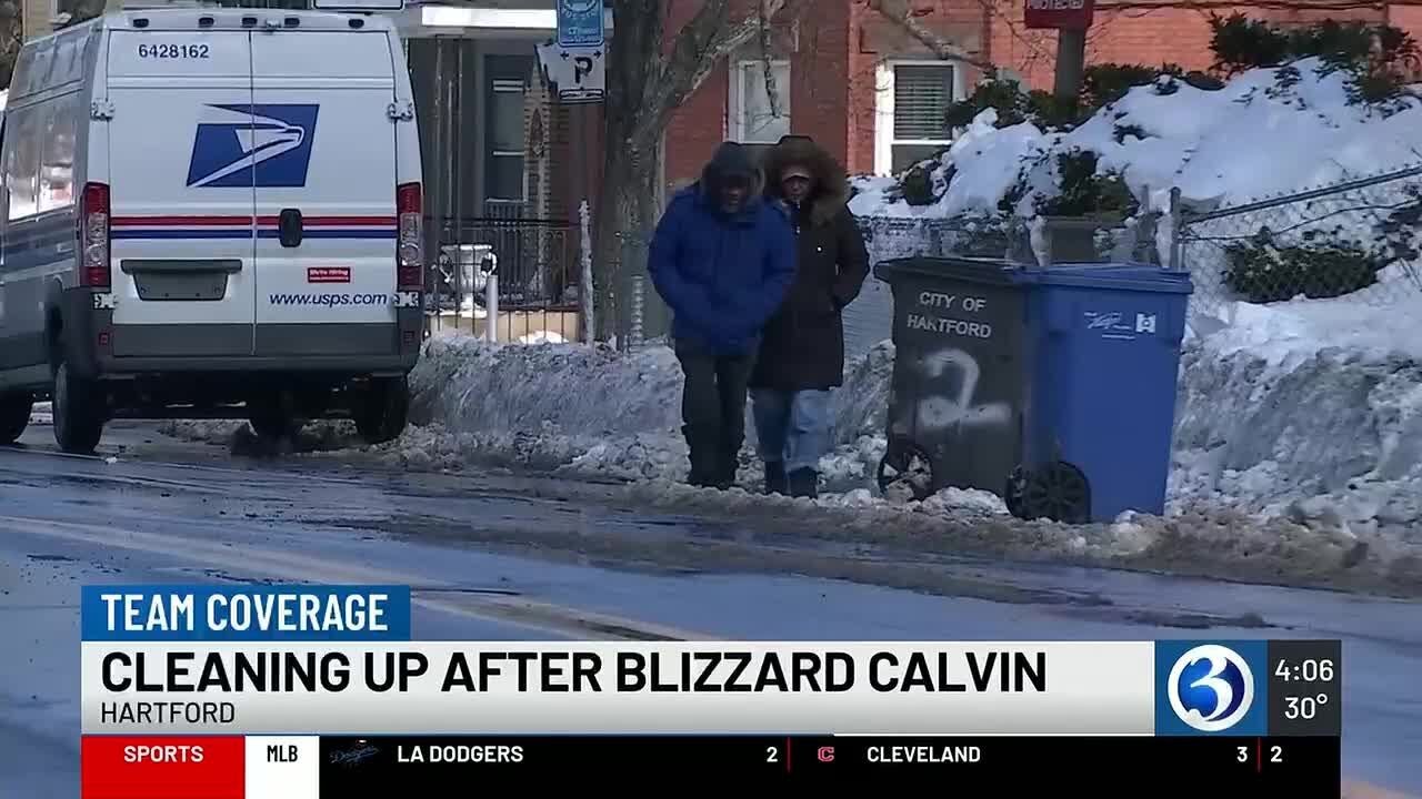 Hartford mayor warns landlords to clear sidewalks after Blizzard Calvin as pedestrians take to th...