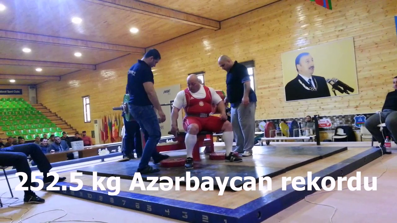 Razim Huseynov (Tosu) 125 kg Benchpress 252.5 kg Azərbaycan rekordu TRENER: AZƏR MUSTAFAYEV