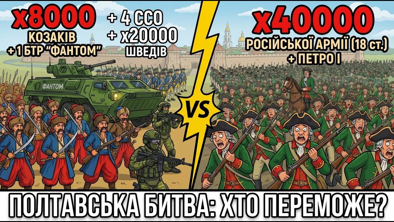 ЩО ЯКЩО ССО ЗСУ + БТР Потраплять у Полтавську Битву 1709 року?