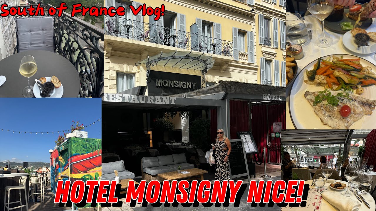 Hotel Monsigny Nice review! South of France Vlog. Rooftop bar!
