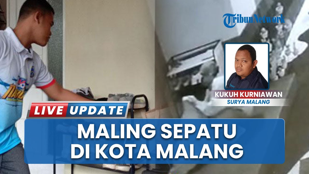 Video Maling Tertangkap CCTV saat masuk Rumah Kos di Malang Sepatu Branded Milik Penghuni Raib