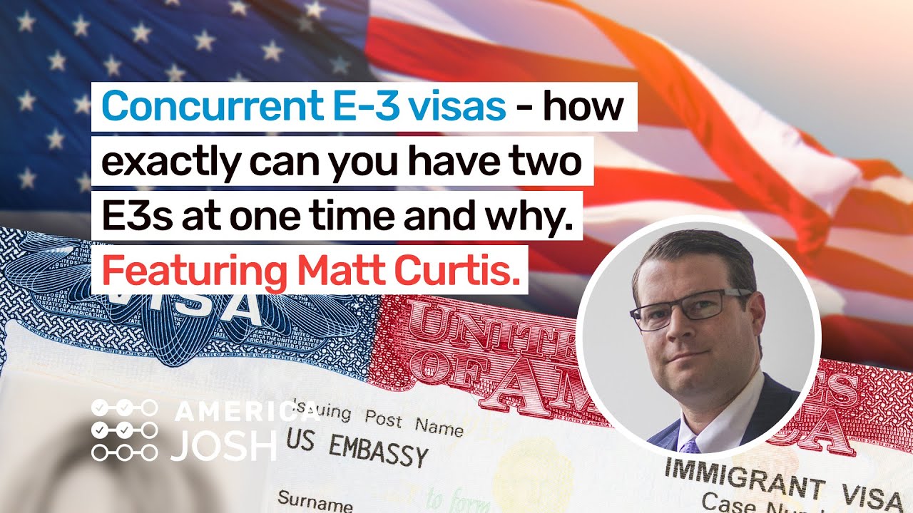 Concurrent E-3 visas - how exactly can you have two E3s at one time and why.
