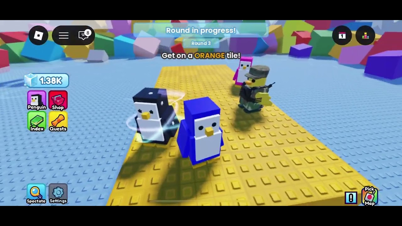 Playing knockout in Roblox 