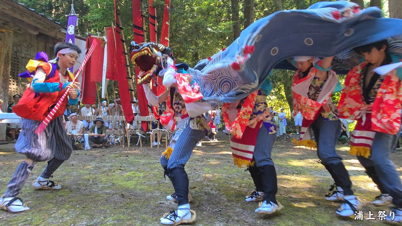 輪島市 浦上祭り 獅子舞・神輿 八幡神社2025年 / 石川県輪島市門前町