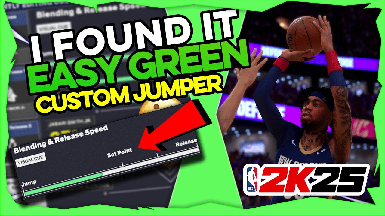 NBA 2K25 - FIX YOUR JUMPSHOT!!! BEST SHOT FOR 6'10 and UP EASY GREEN RELEASE!! VISUAL CUE EXPLAINED