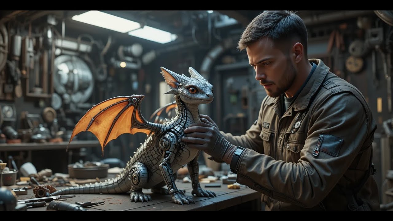 A Human Mechanic Created a Steel Wing for a Baby Dragon — the Same Day His Queen Came to Him..