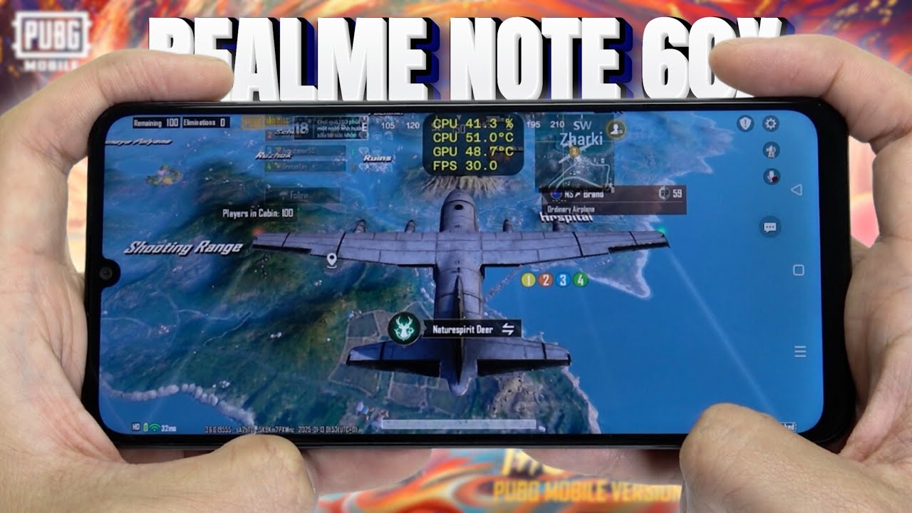Realme Note 60x test game PUBG Mobile | Unisoc Tiger T612