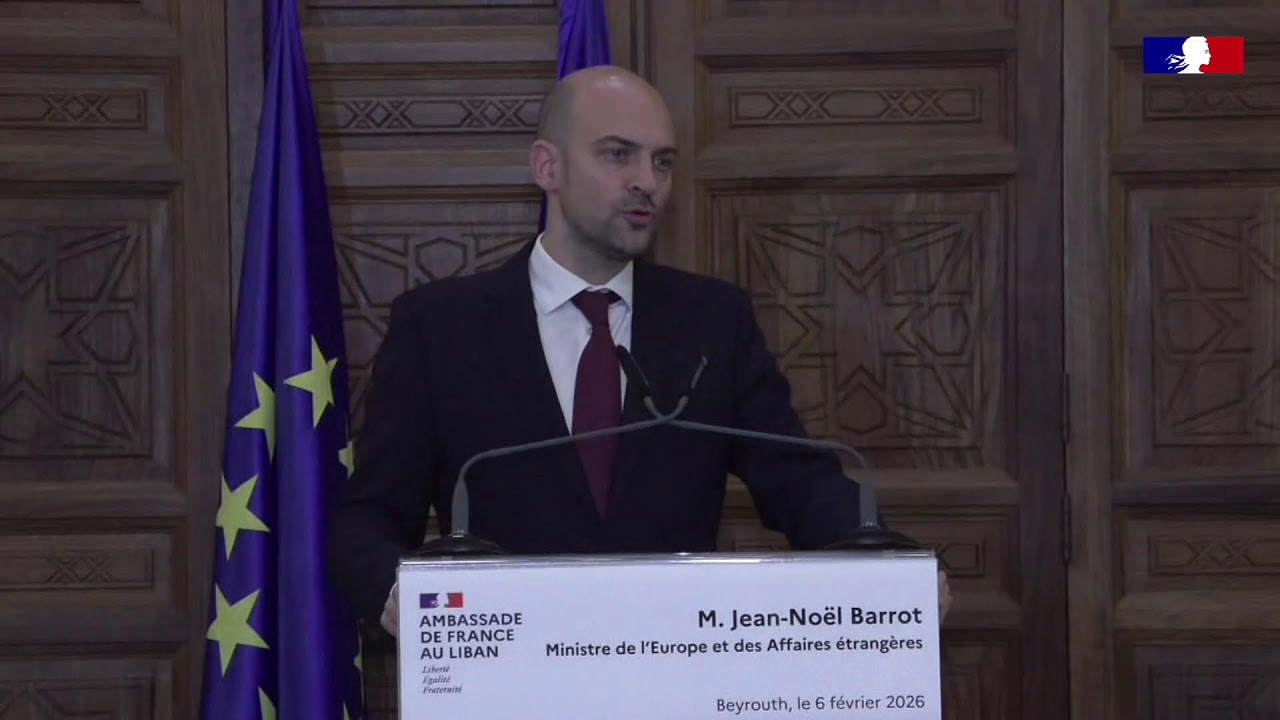 Conférence de presse de Jean-Noël Barrot à Beyrouth