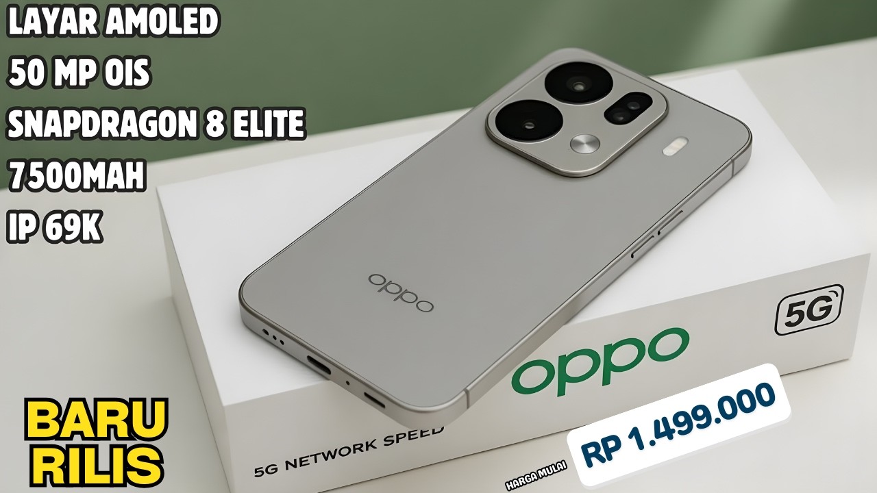 BARU SAJA RILIS‼️7500mAh, RAM 12/512 GB | HP OPPO TERBARU FEBRUARI 2026