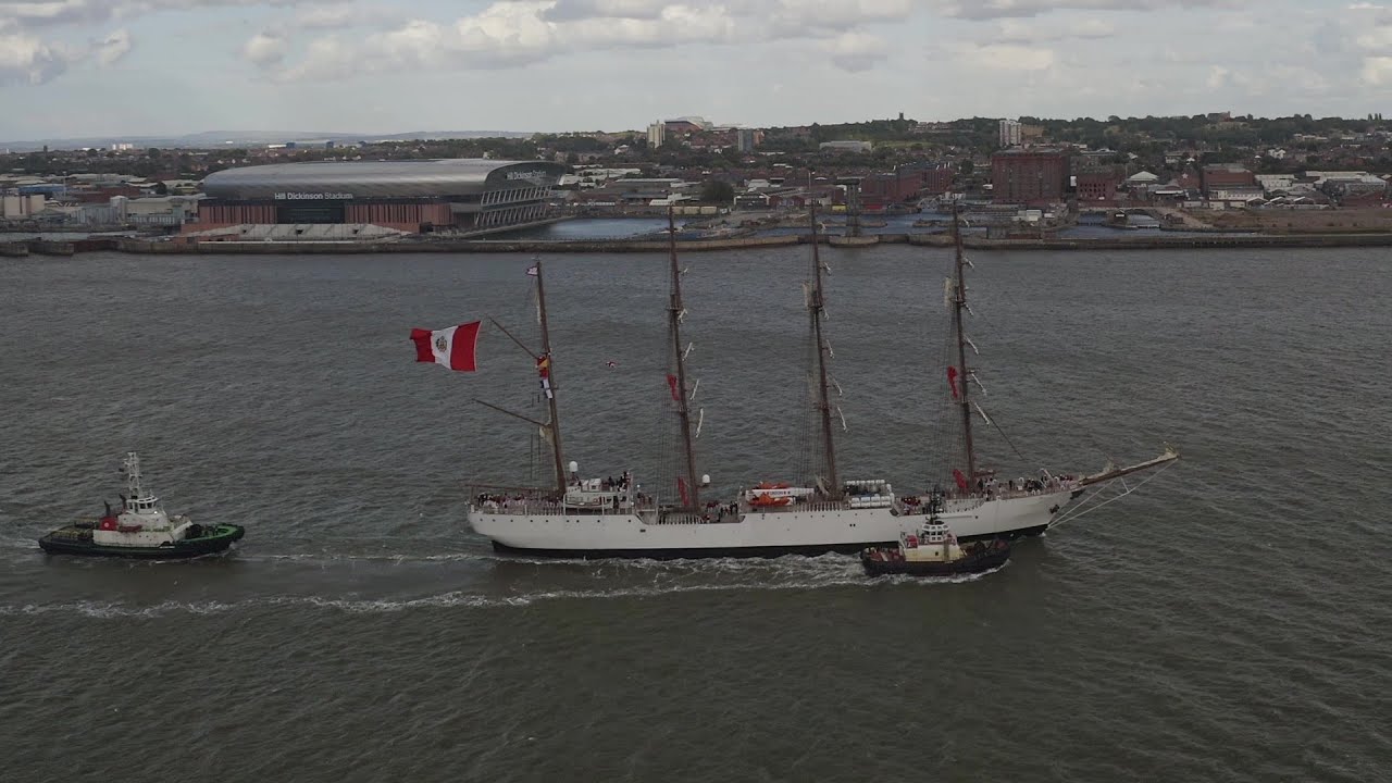 BAP Union from PERU,  Tall Ships,   visit to Liverpool,   welcome to Merseyside