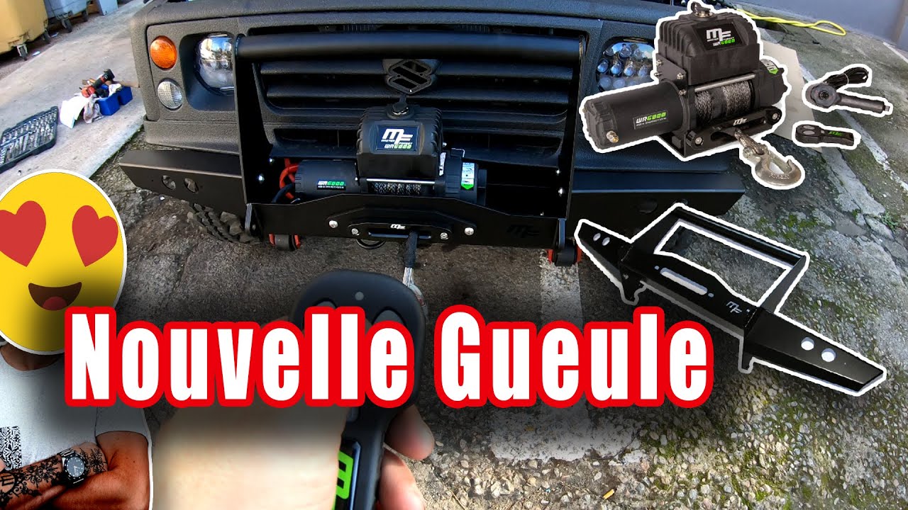 Montage TREUIL WR6000 + PARE CHOCS  MASTERFOREST SUZUKI SAMURAI