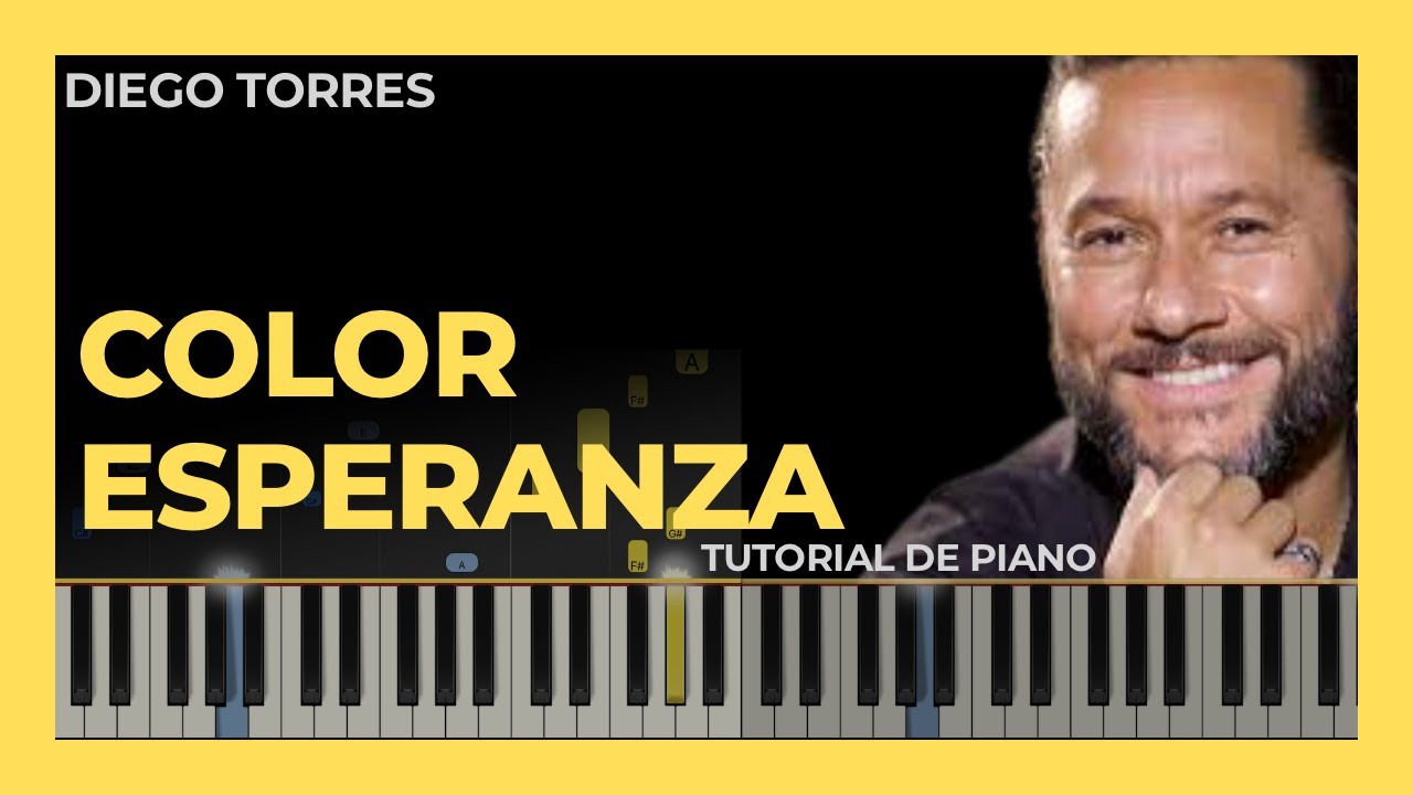COLOR ESPERANZA | Tutorial de piano FÁCIL y LENTO para principiantes