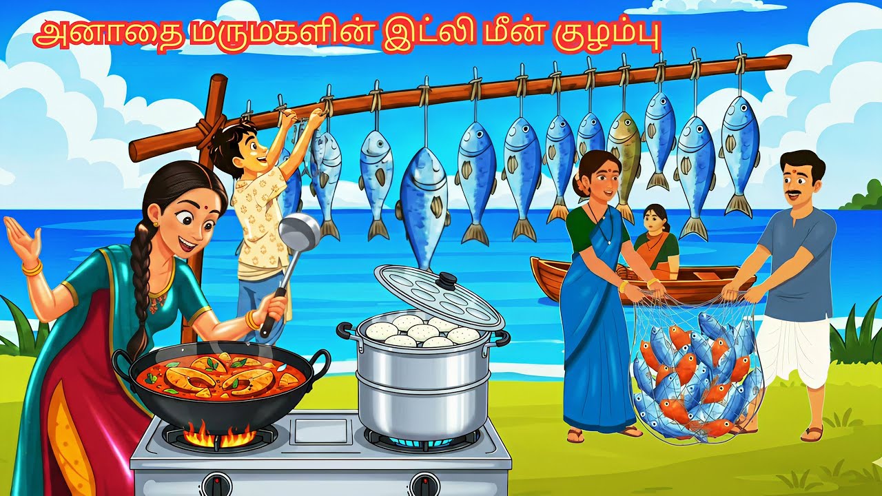 இட்லி மீன் குழம்பு | Mamiyar vs Marumagal | Tamil Moral Stories |Tamil stories #needhikadhaigal
