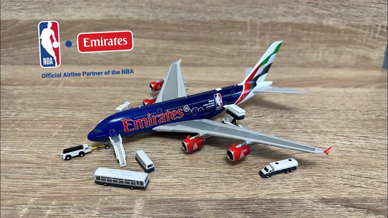 Emirates NBA livery unboxing from Gemini Jets (1:400 scale)! 