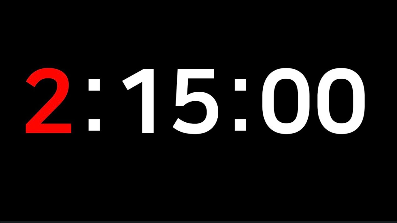 2 Hour 15 Minute Countdown Timer with Progress Bar