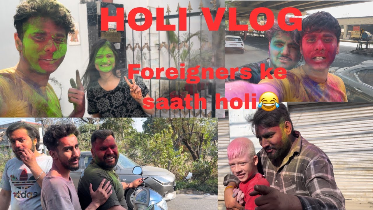 Holi and unlimited fun with friends |Goode ke saath kheli holi😂|