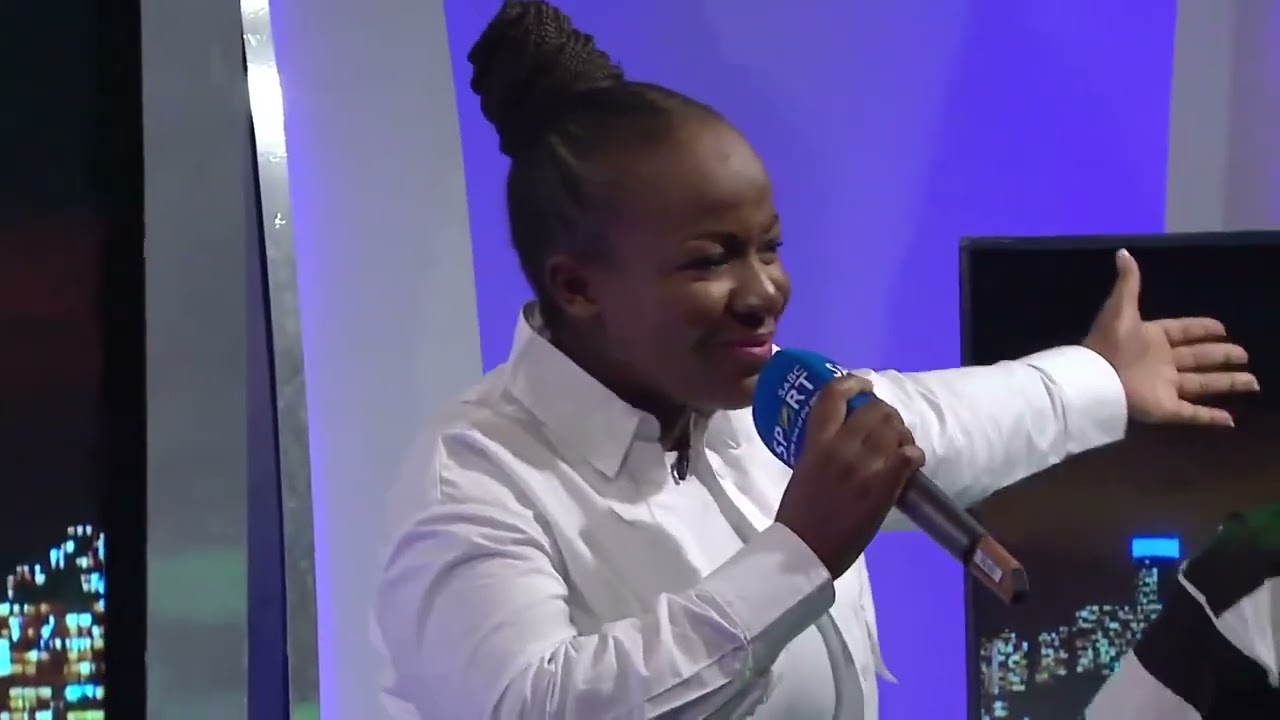 Wendy Moon performing METANSO live on SABC 1 at sport@10 show