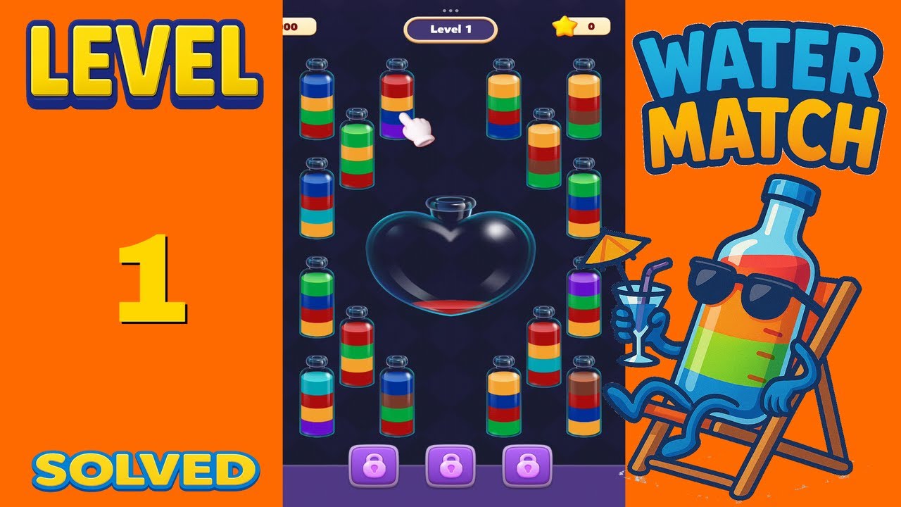 Water Match &ndash; Level 1 | Fast & Clean ASMR Solution
