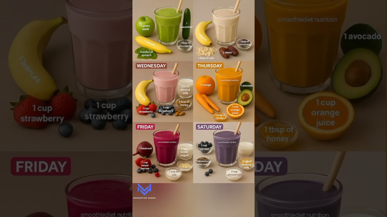 7 HIGH-PROTEIN Smoothies (No Powder!) - 1 for EVERY DAY!