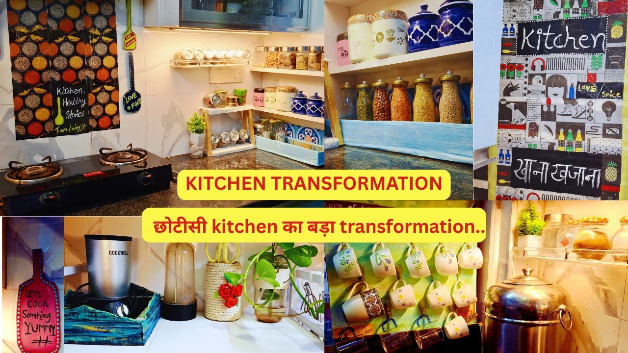 Small Kitchen Makeover on Budget | Indian Kitchen Transformatio| Friendly Kitchen Makeover|DIY Ideas
