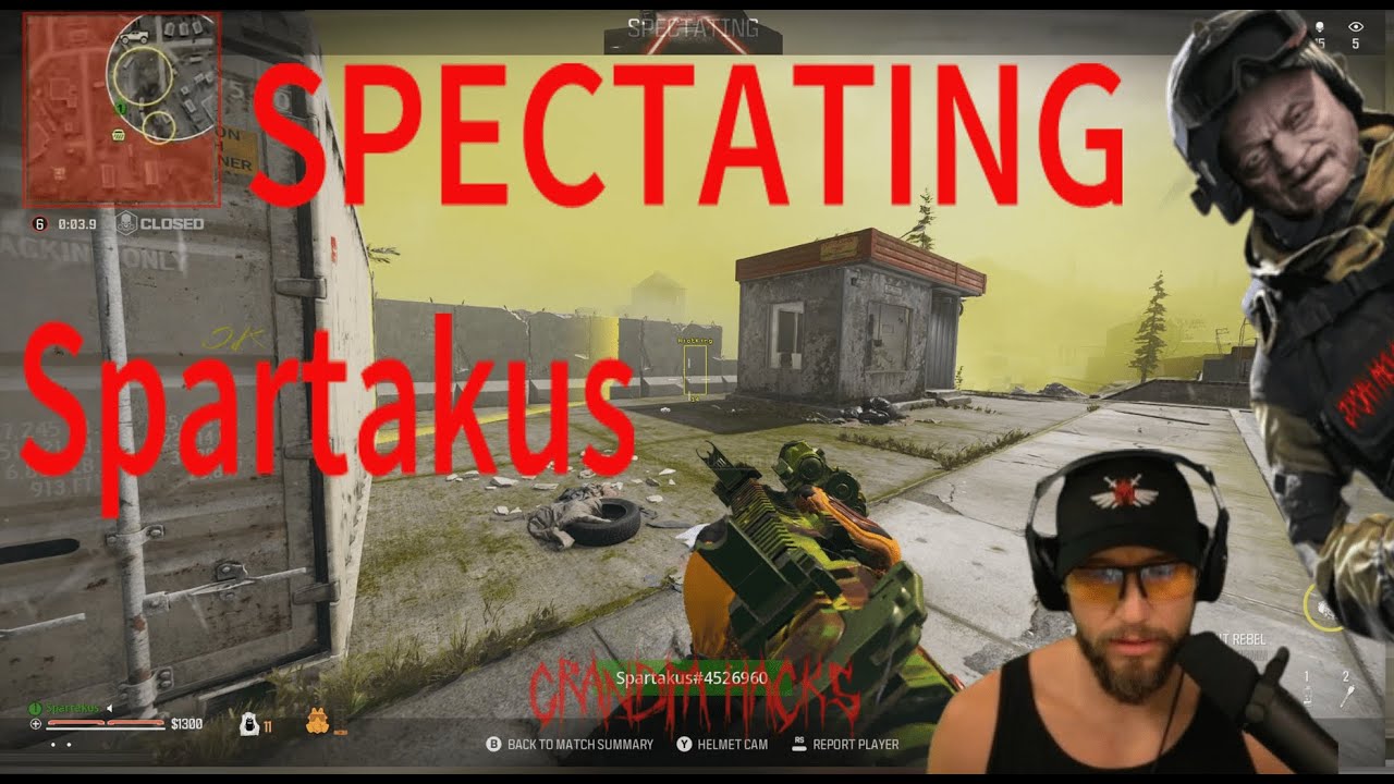 Spectating Spartakus with WALL HACKS Warzone 3 (My POV)