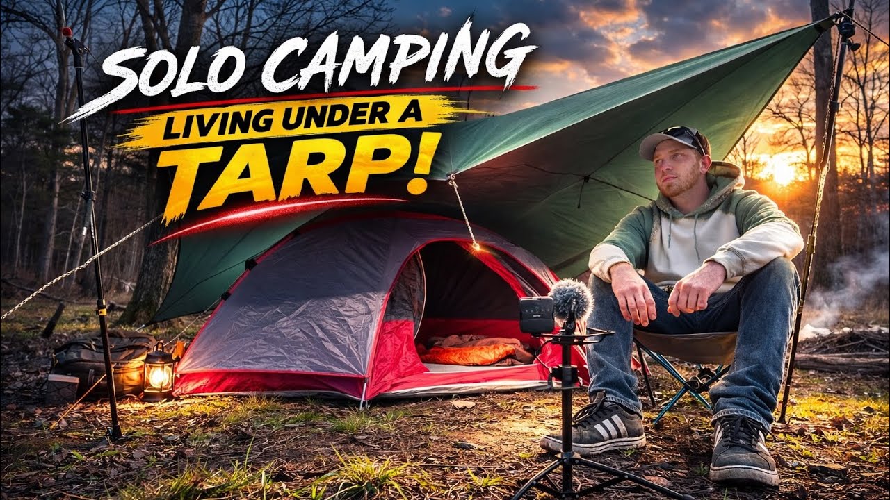 Solo camping on abandoned land 