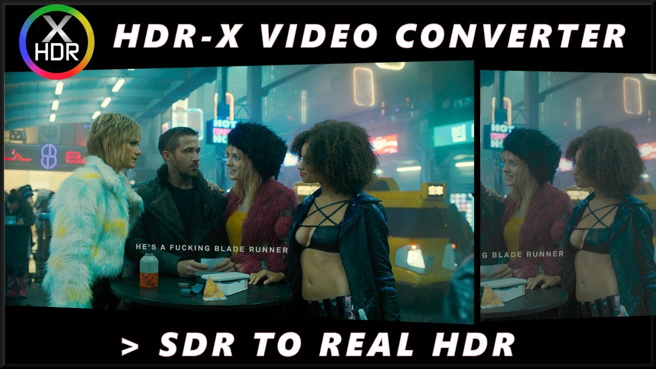 SDR to REAL HDR Conversion Software - HDR-X Video Converter 1.2.2 R3 &copy; by TEKNO3D Labs